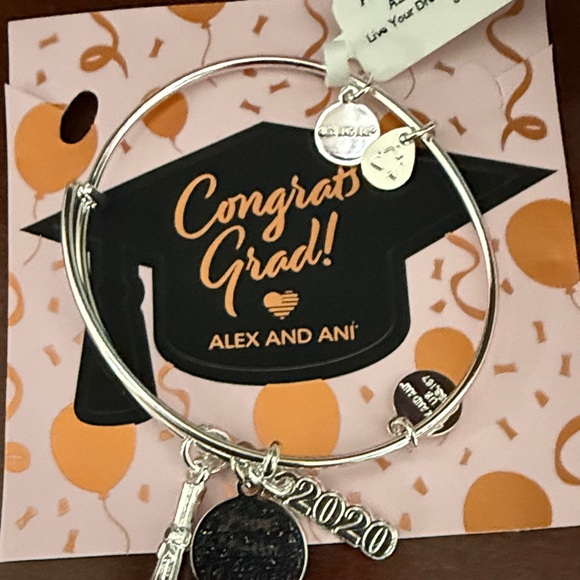 Alex and Ani NWT "Live Your Dream" 6 Charm Bangle Bracelet - Picture 5 of 6